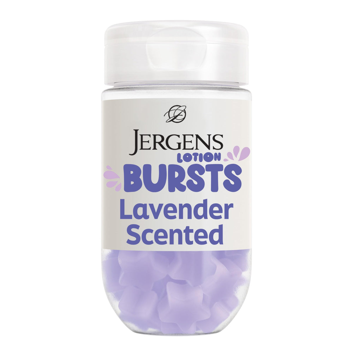 Jergens Lavender Star-Shaped Lotion Bursts packaging front view