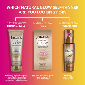 Jergens Natural Glow Face Tanner Lotion SPF 20 application on face
