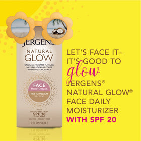 Jergens Natural Glow Face Tanner Lotion SPF 20 side view