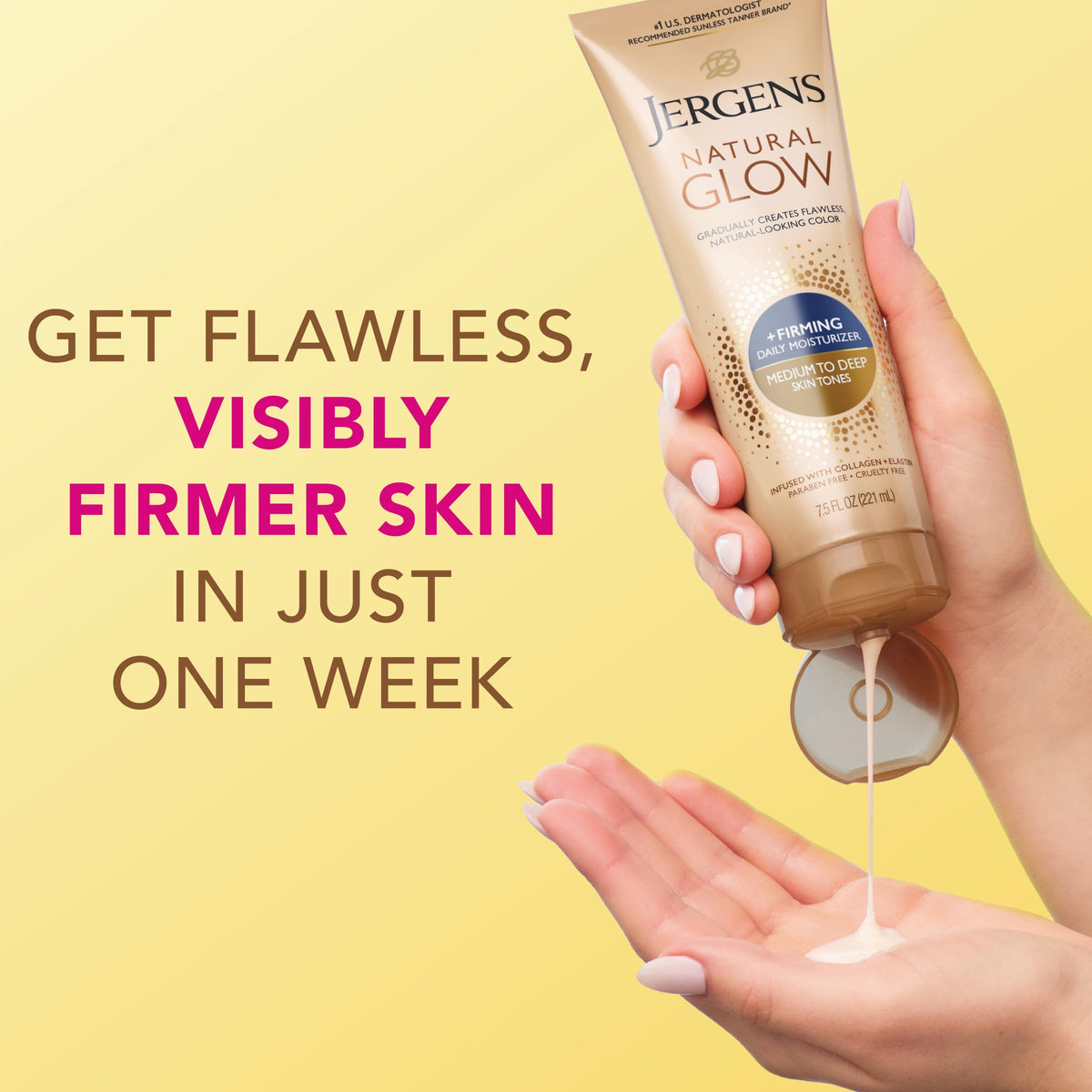 Jergens Natural Glow + Firming Daily Moisturizer with coconut water ingredient