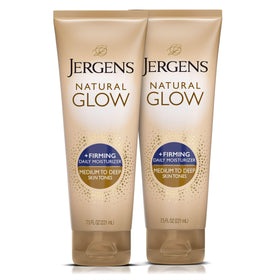 Jergens Natural Glow +FIRMING Self Tanner Body Lotion 2pk front view
