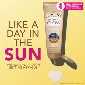 Jergens Natural Glow +FIRMING Self Tanner Body Lotion 2pk packaging