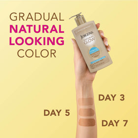 Jergens Natural Glow Hydra Gel Self Tanner application on skin