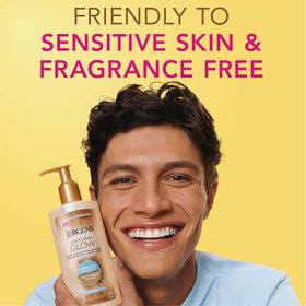 Jergens Natural Glow Hydra Gel Self Tanner on a bathroom counter