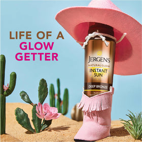 Jergens Natural Glow Instant Sun Body Mousse with tanning mitt
