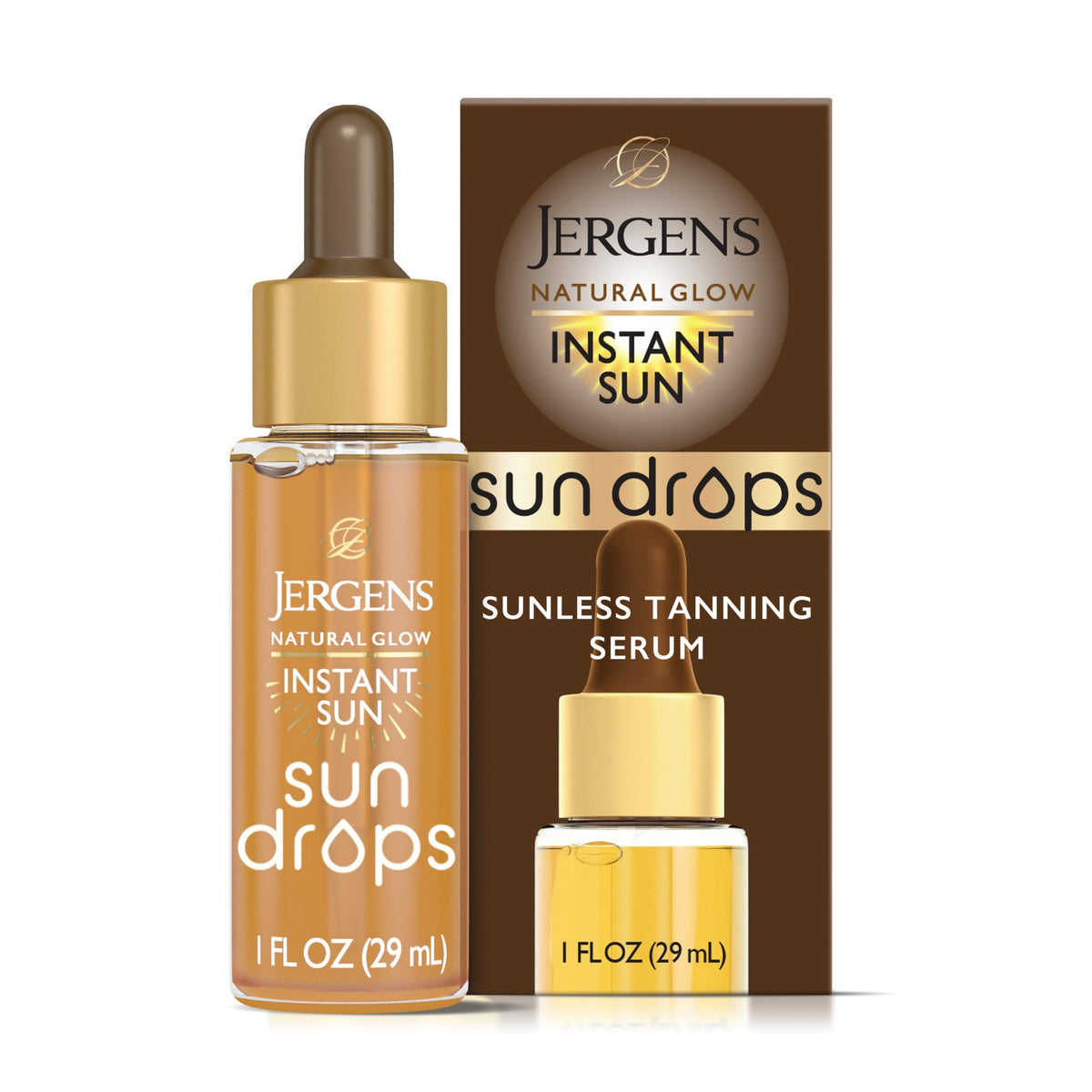 Jergens Natural Glow Instant Sun Drops bottle front view