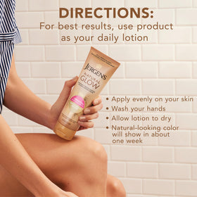 Jergens Natural Glow lotion bottle back view