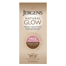 Jergens Natural Glow Self Tanner Face Moisturizer 2 oz front view