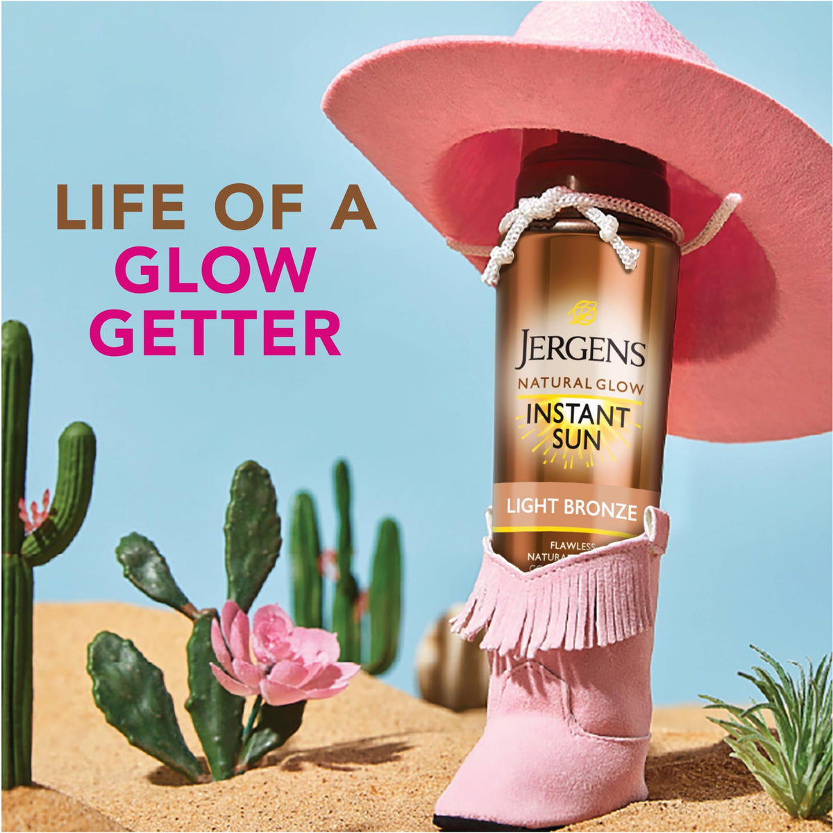 Jergens Natural Glow Self Tanner Mousse in bathroom setting