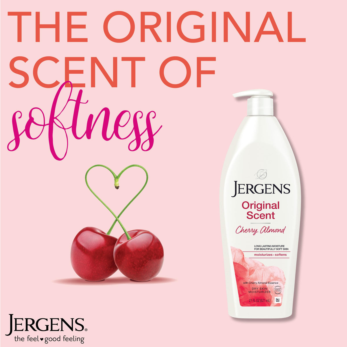 Jergens Original Scent Dry Skin Body Lotion application on skin