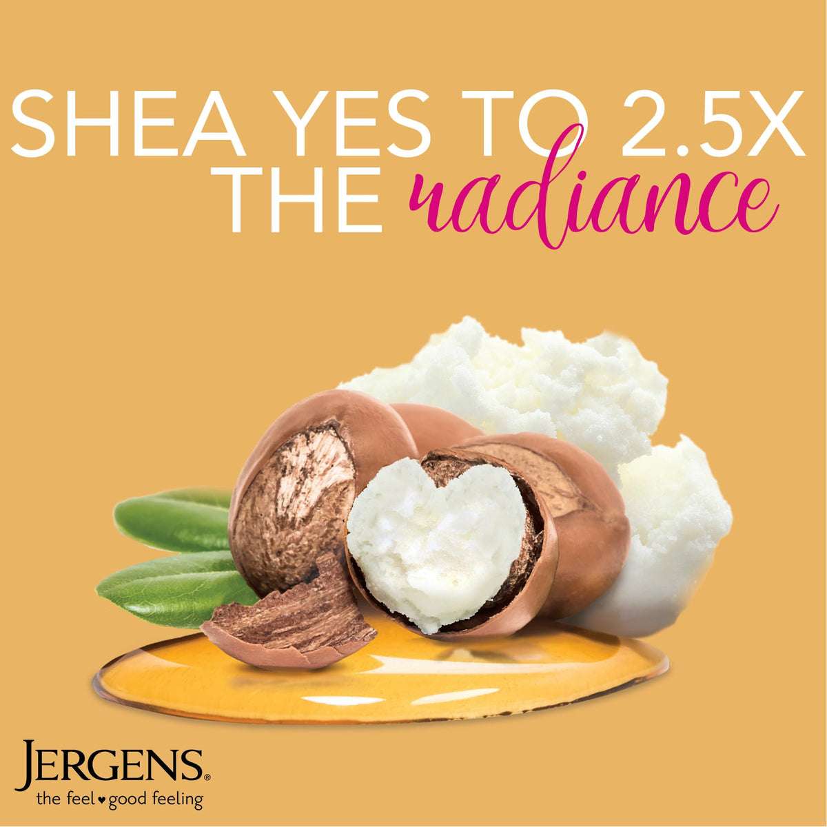 Jergens Shea Butter Lotion bottle side view