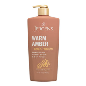 Jergens Shea Fusion Body Lotion Warm Amber 14 fl oz front view