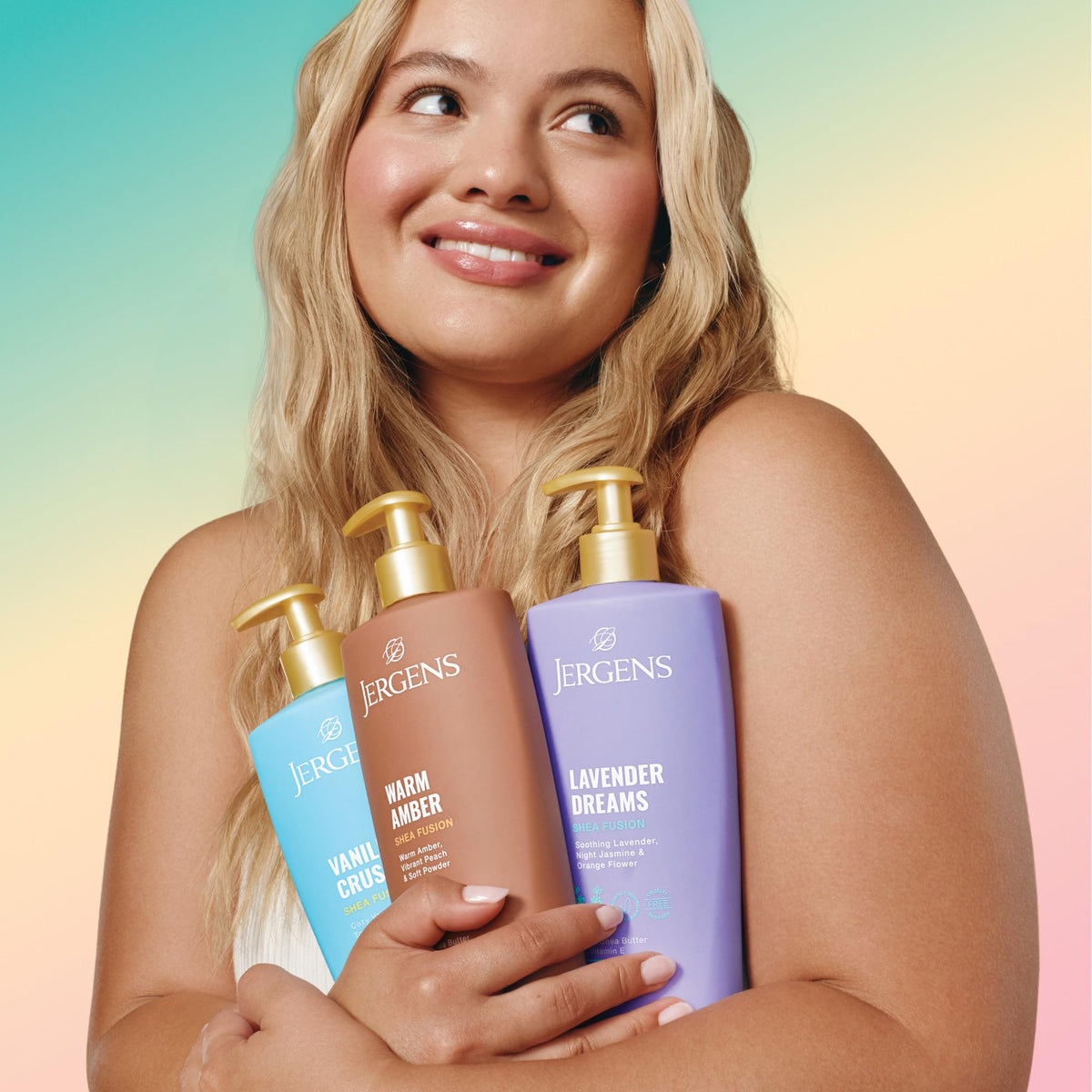 Jergens Shea Fusion Body Lotion Warm Amber with shea butter ingredients