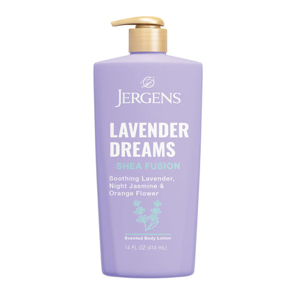 Jergens Shea Fusion Lavender Dreams Body Lotion 14 fl oz front view