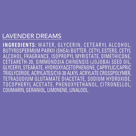 Jergens Shea Fusion Lavender Dreams Body Lotion back view