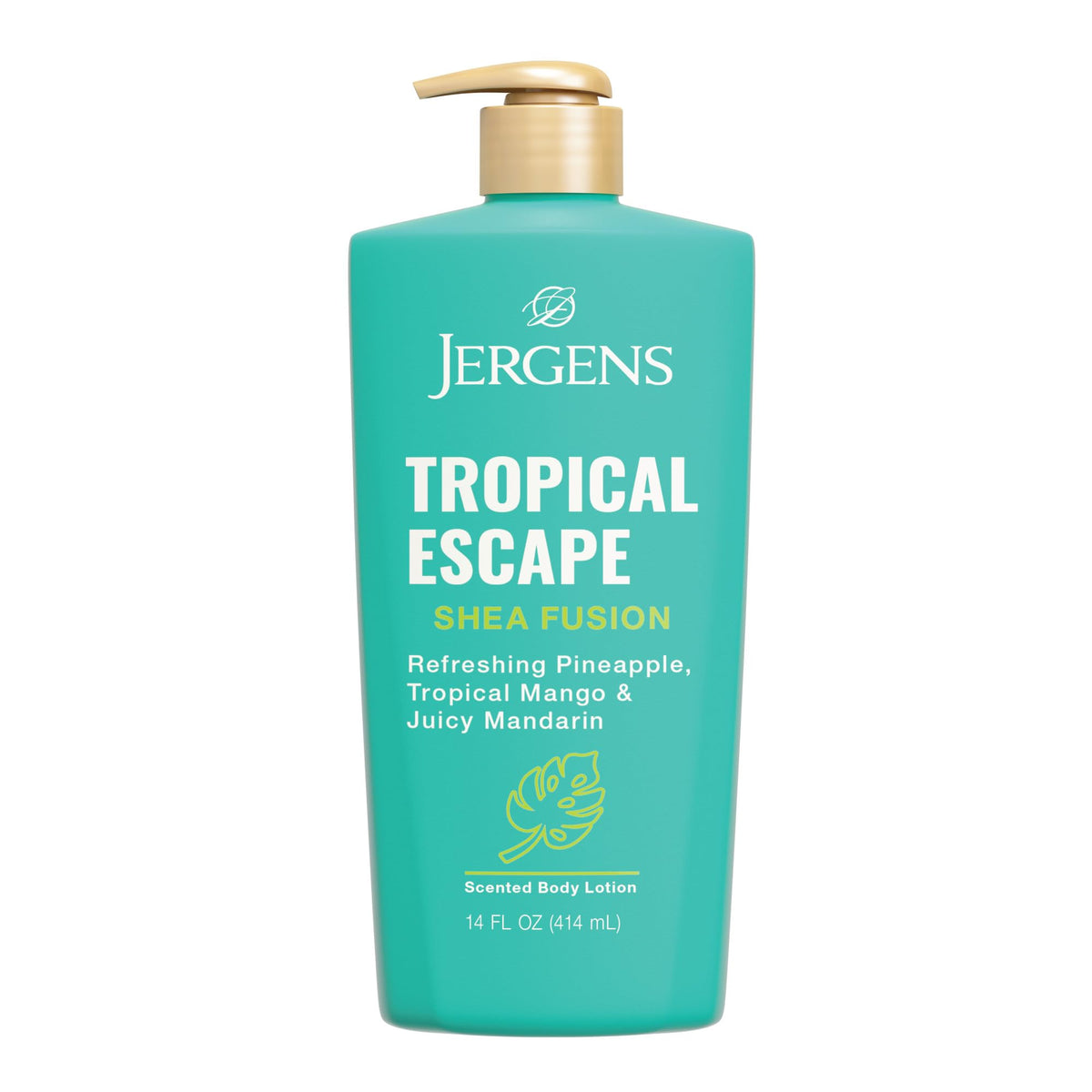 Jergens Shea Fusion Tropical Escape Body Lotion 14 fl oz front view