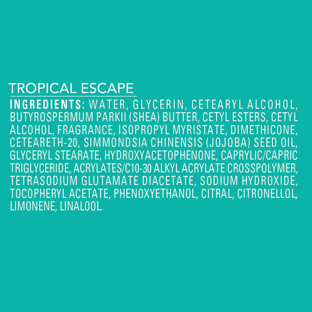 Jergens Shea Fusion Tropical Escape Body Lotion 14 fl oz texture on skin