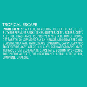 Jergens Shea Fusion Tropical Escape Body Lotion 14 fl oz texture on skin