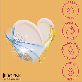 Jergens Skin Firming Body Lotion application on skin