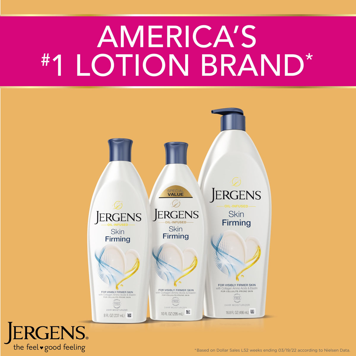 Jergens Skin Firming Body Lotion with other skincare products