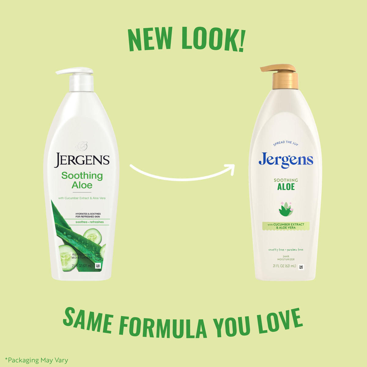 Jergens Soothing Aloe Body Lotion 21 fl oz back view