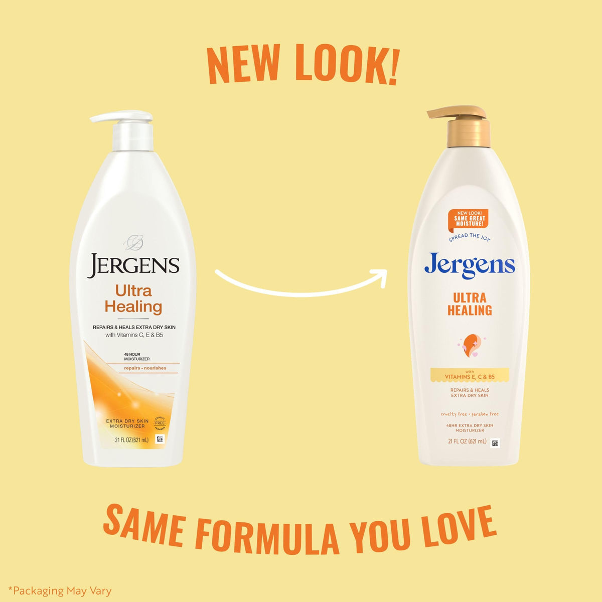 Jergens Ultra Healing Lotion back view with ingredients