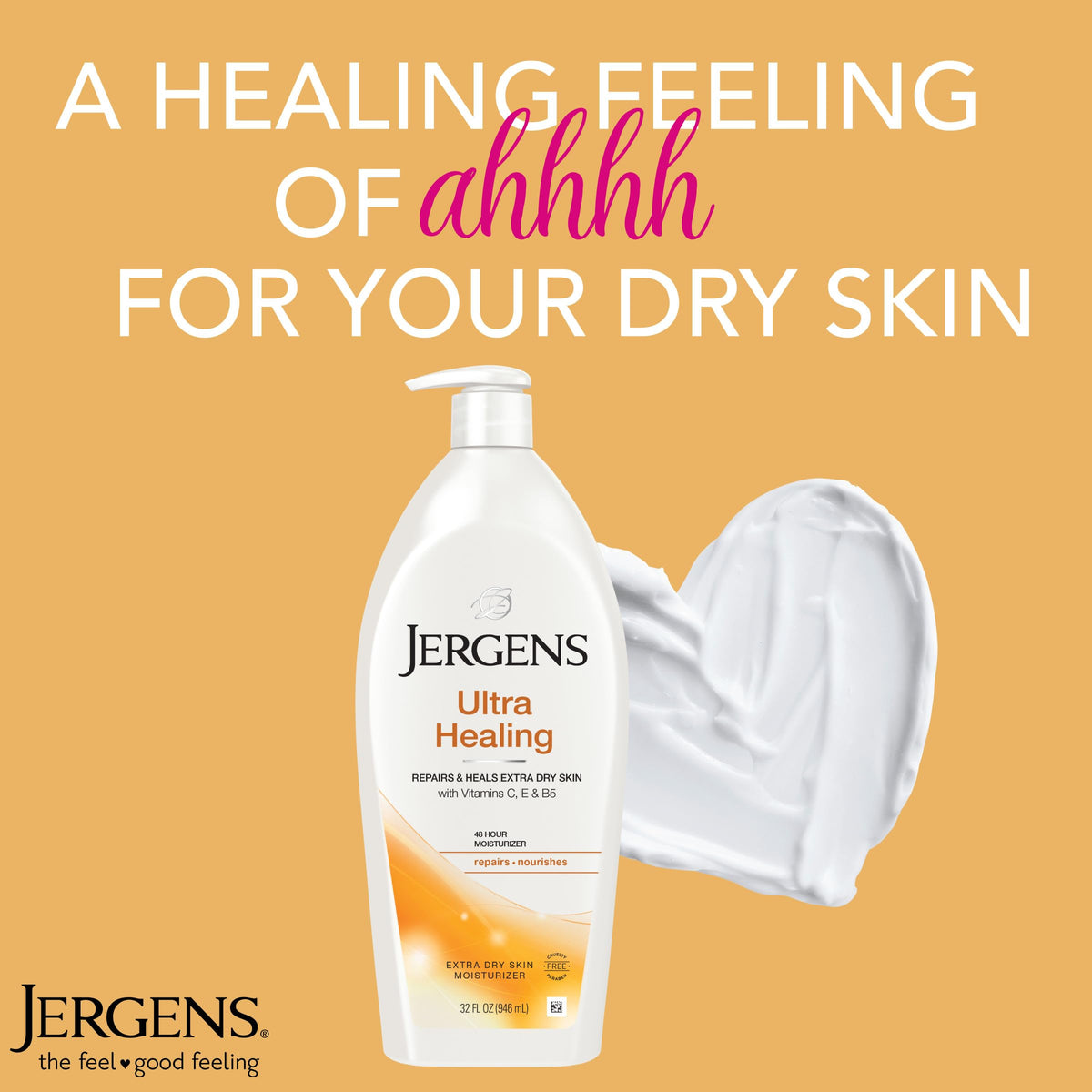 Jergens Ultra Healing Lotion close-up of pump