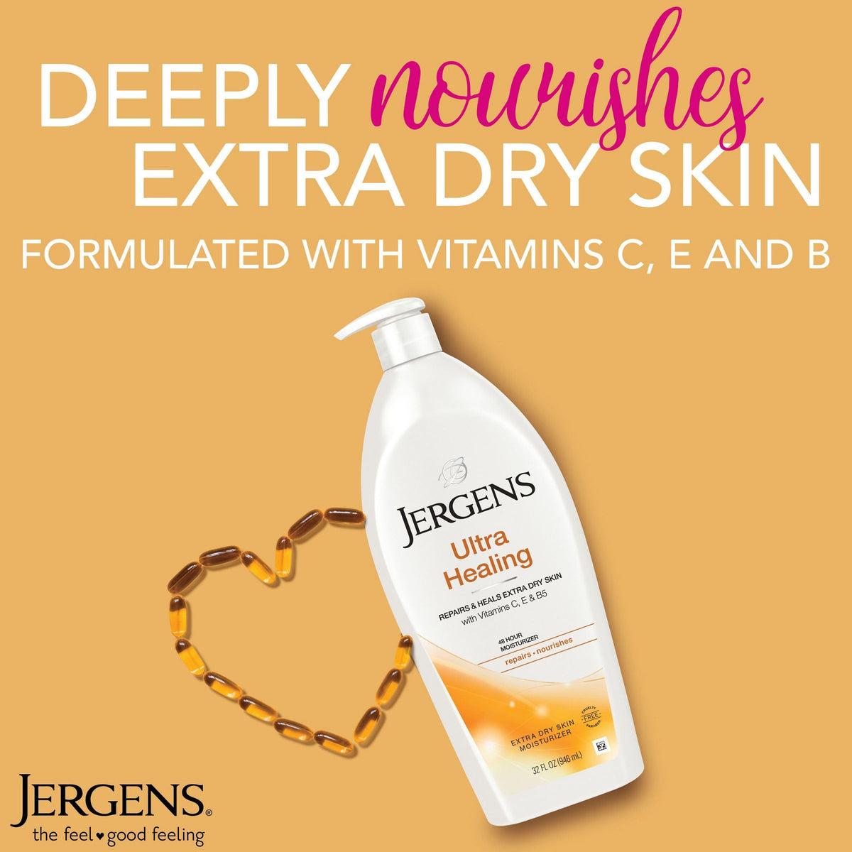 Jergens Ultra Healing Lotion showing texture on skin