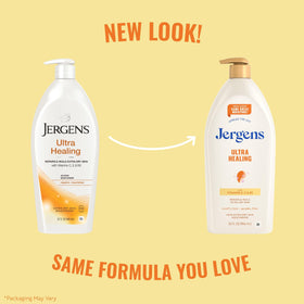 Jergens Ultra Healing Lotion side view with pump