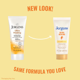 Jergens Ultra Healing Moisturizer 1 oz bottle side view