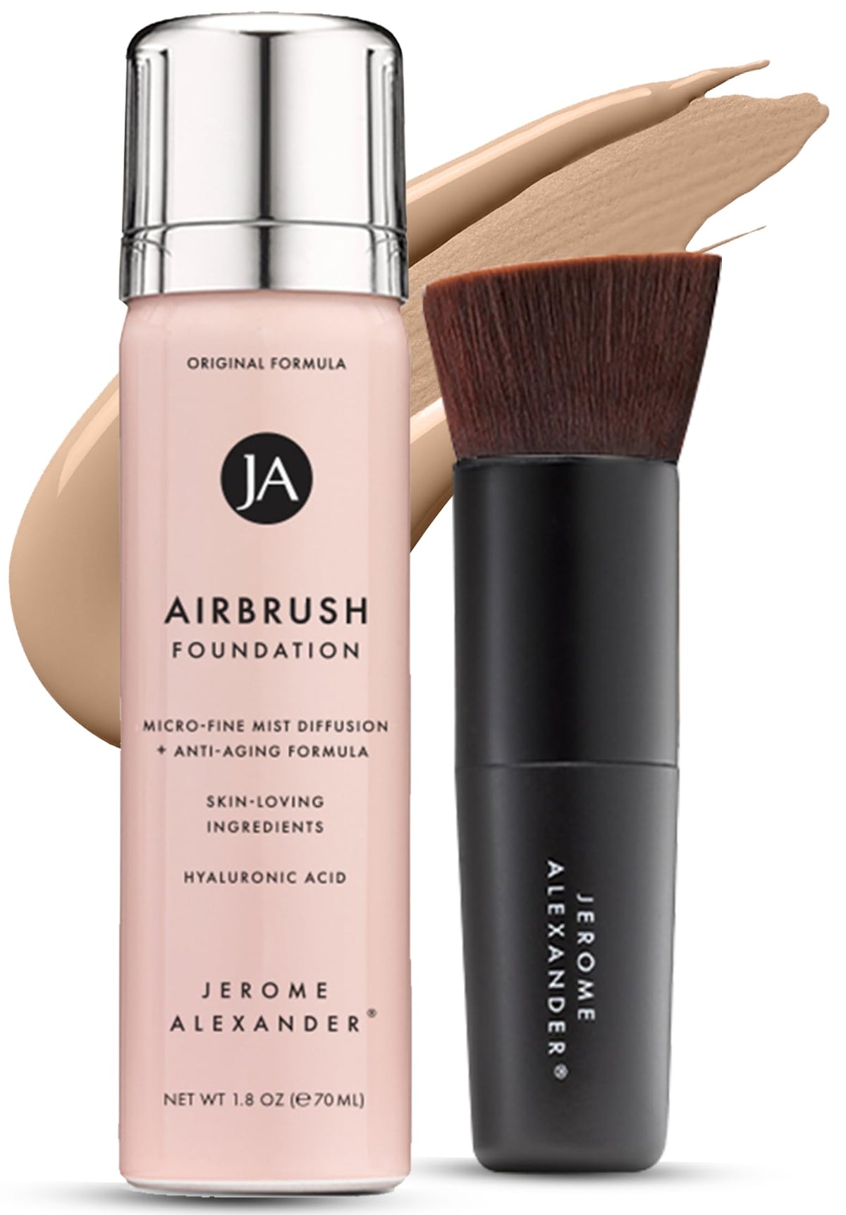 Jerome Alexander Airbrush Foundation 2pc Set - Warm Medium front view