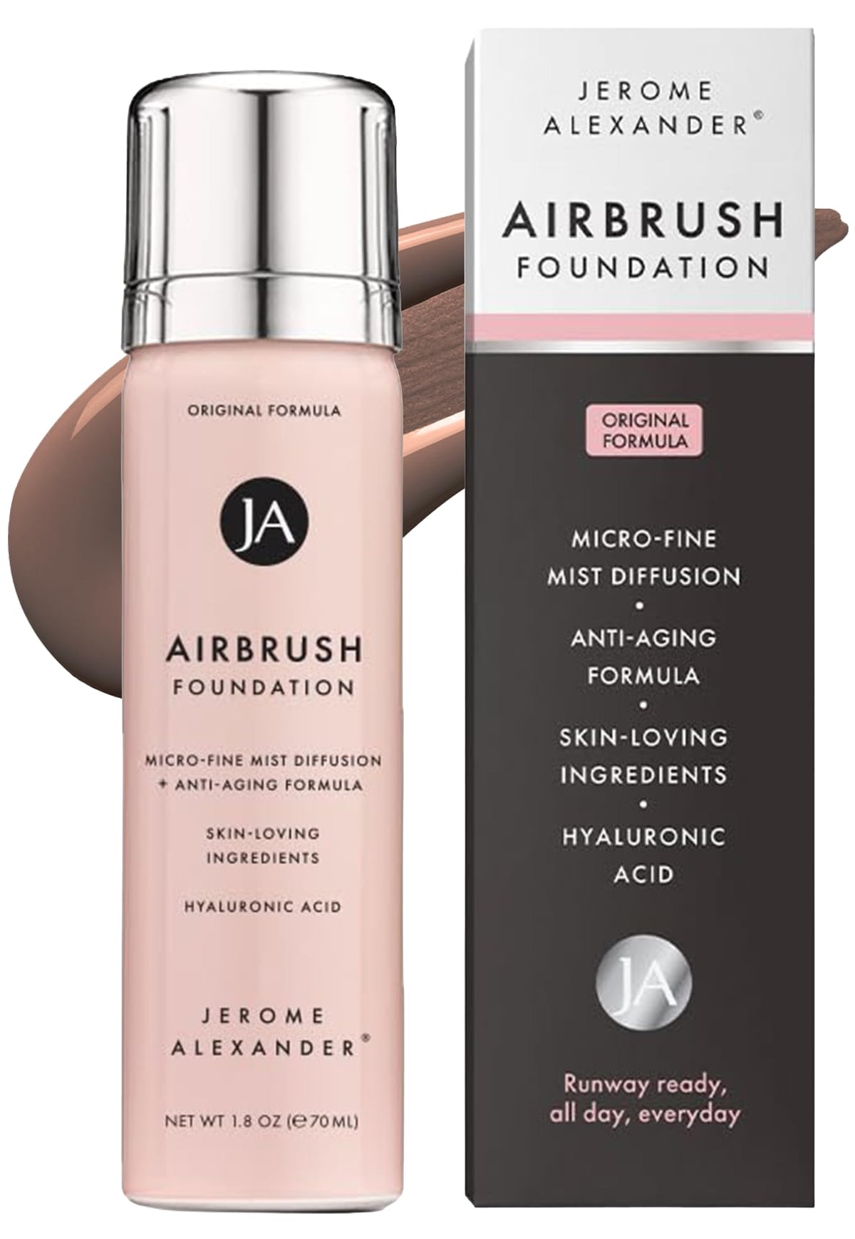 Jerome Alexander Airbrush Makeup Foundation Dark 91g front view