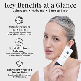 Jerome Alexander foundation applied on model's skin