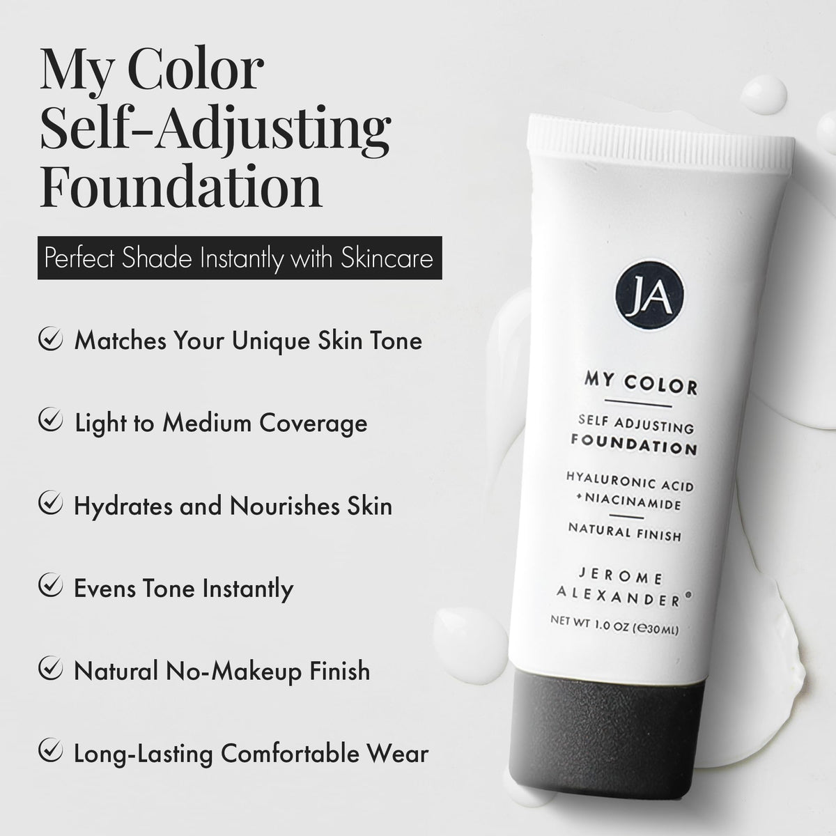 Jerome Alexander foundation set showing product packaging