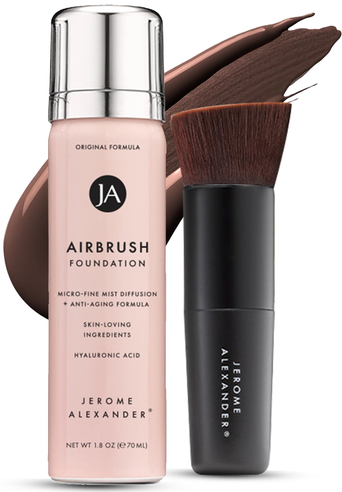 Jerome Alexander Magic Minerals Airbrush Foundation 2pc Set - Dark Espresso front view