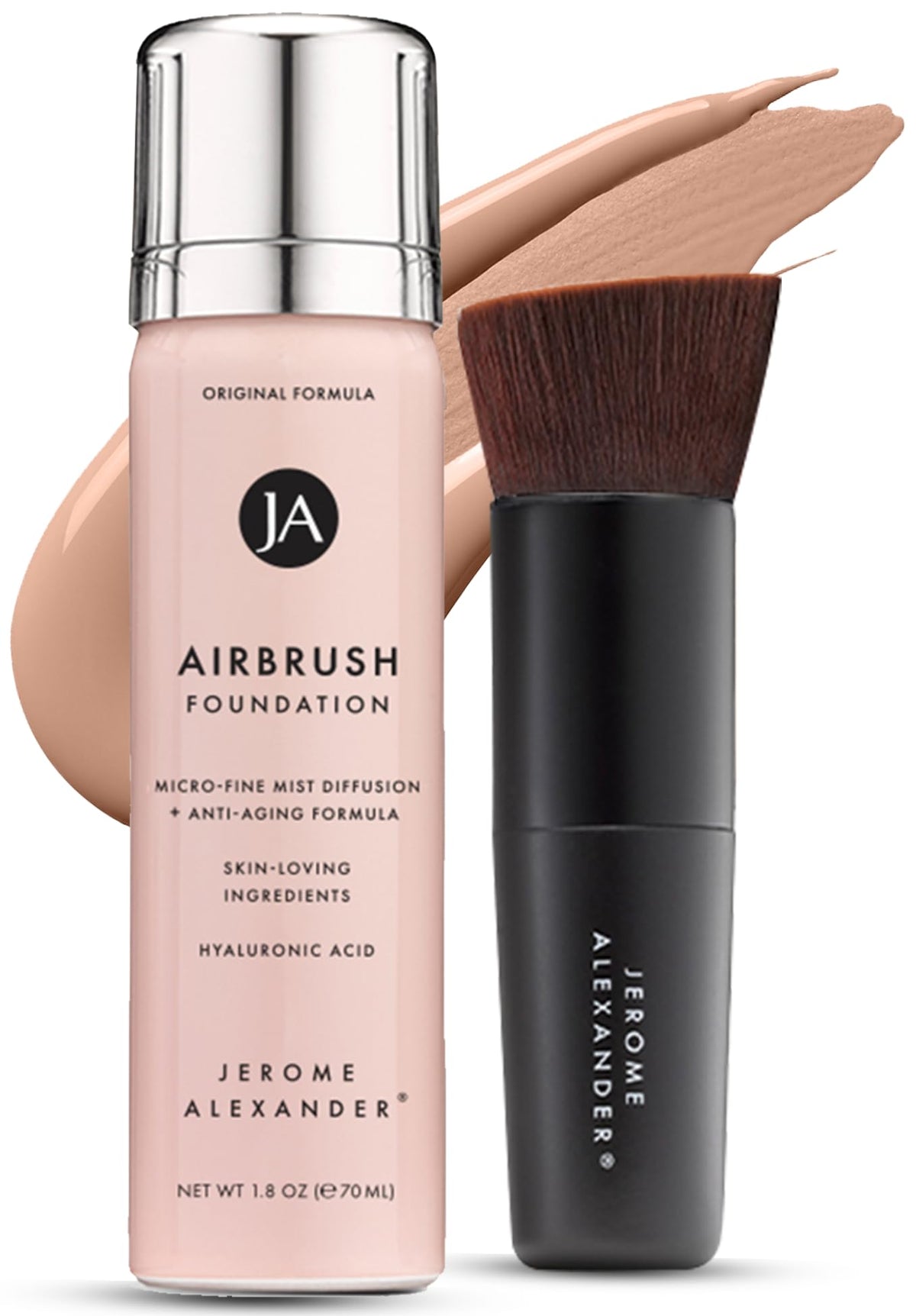 Jerome Alexander Magic Minerals Airbrush Foundation 2pc Set - Warm Beige front view