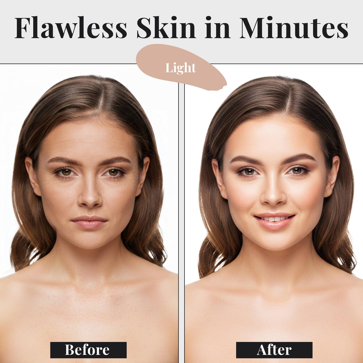 Jerome Alexander My Color Self-Adjusting Foundation Light application with brush