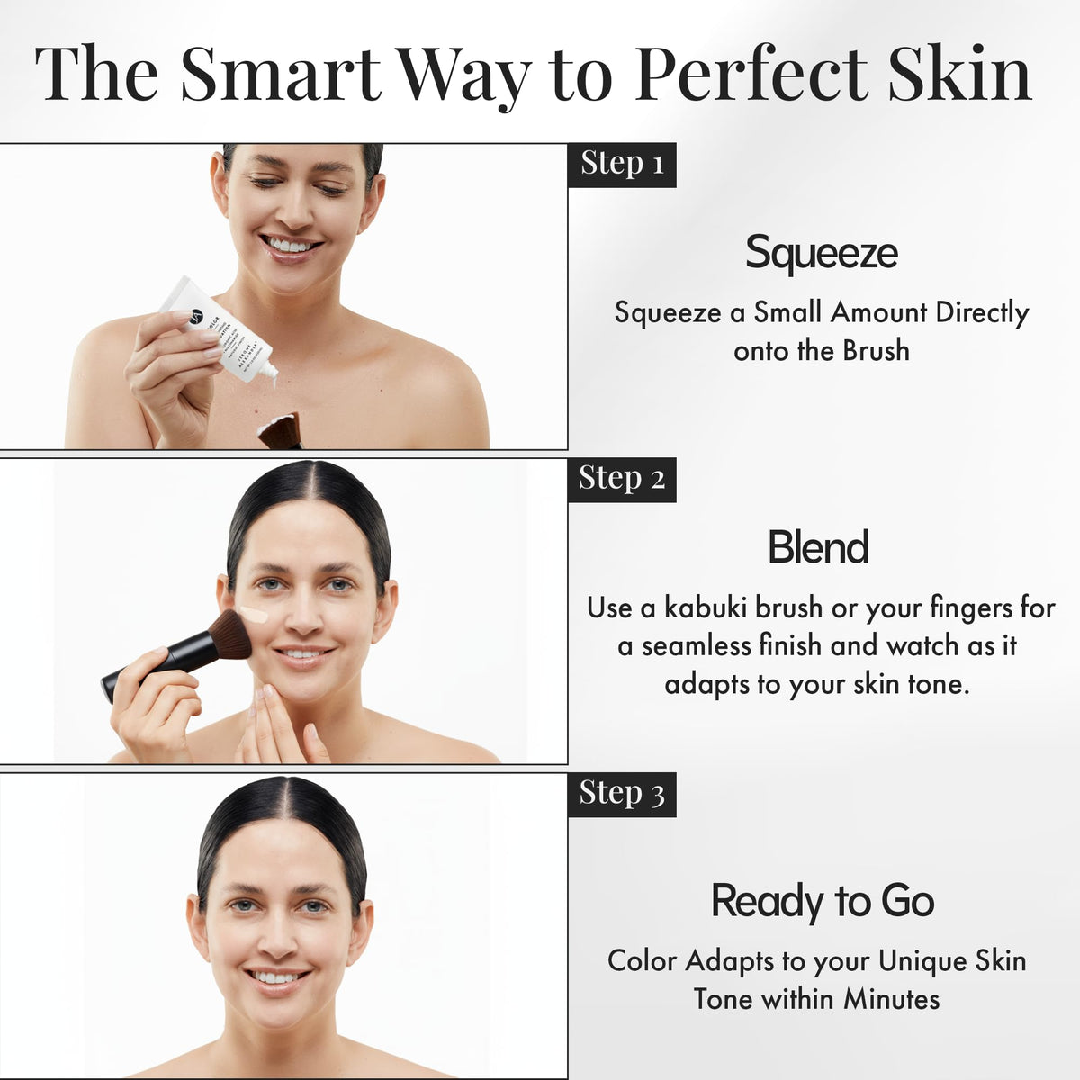 Jerome Alexander My Color Self-Adjusting Foundation texture on skin