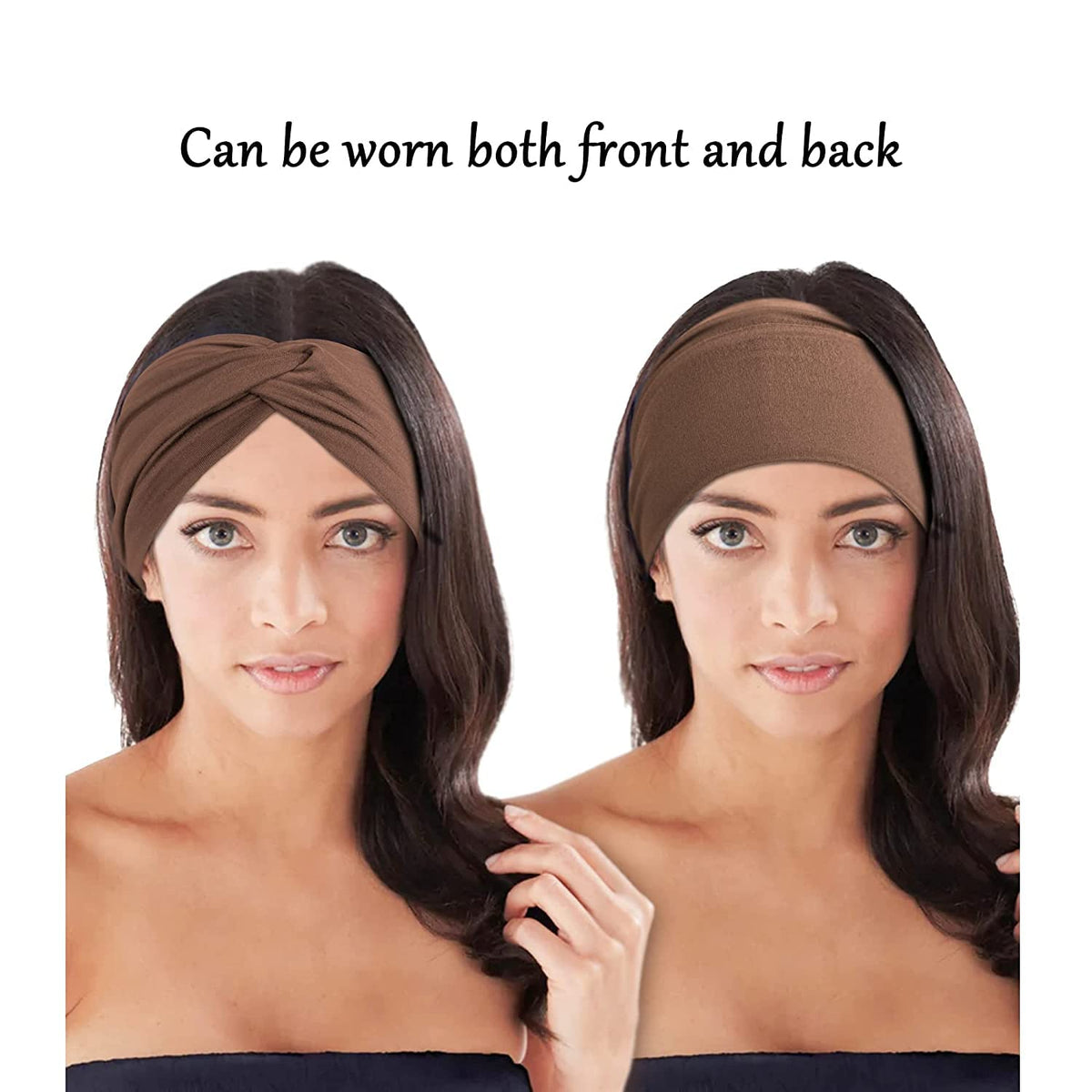 Jesries Extra Wide Turban Headband in use during exercise