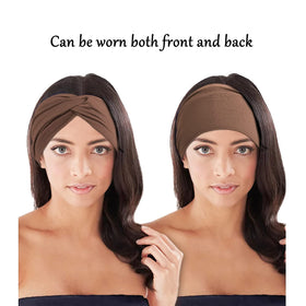 Jesries Extra Wide Turban Headband in use during exercise