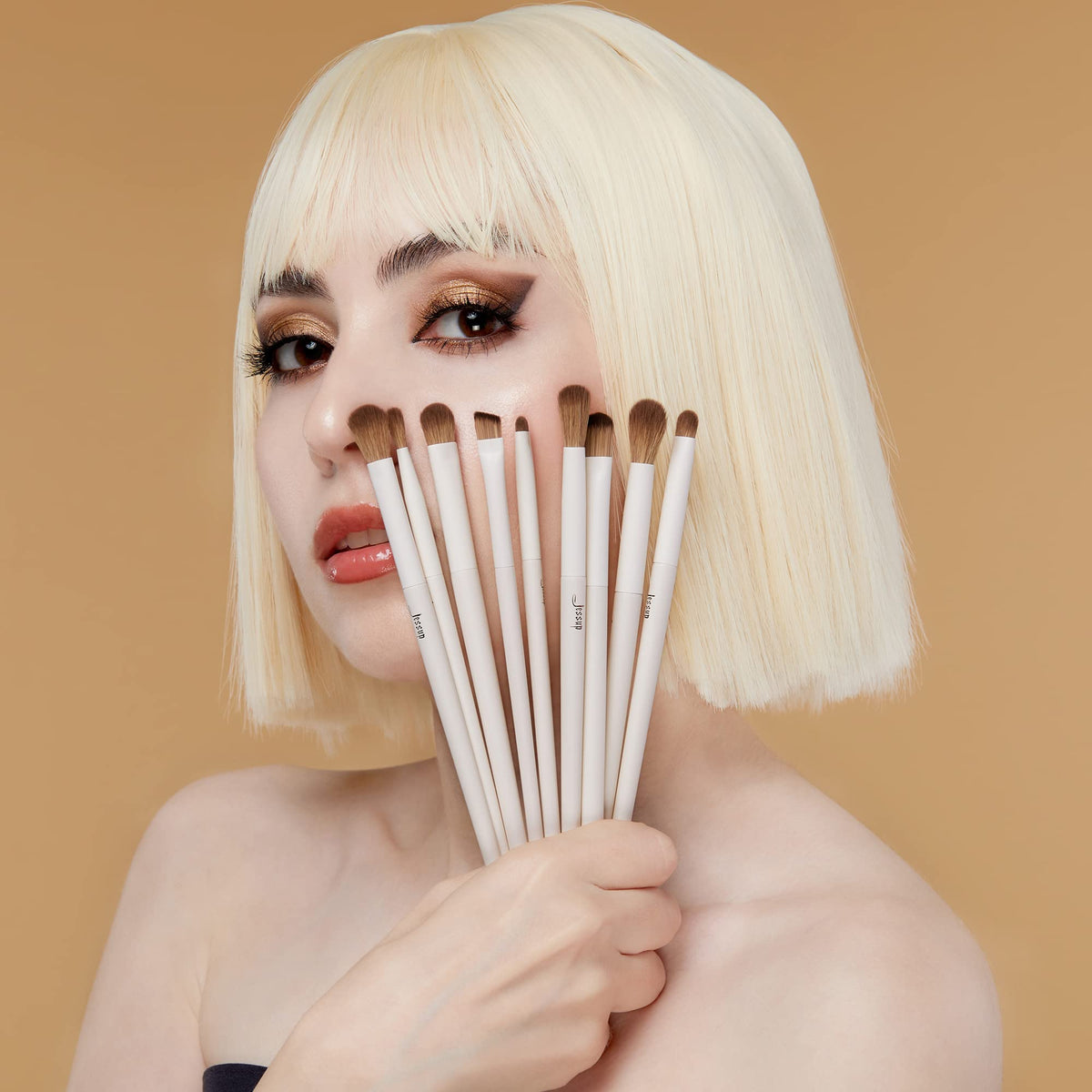 Jessup 10Pcs Eye Makeup Brush Set elegant packaging