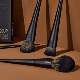 Jessup 14Pcs Makeup Brushes Set displayed with accessories