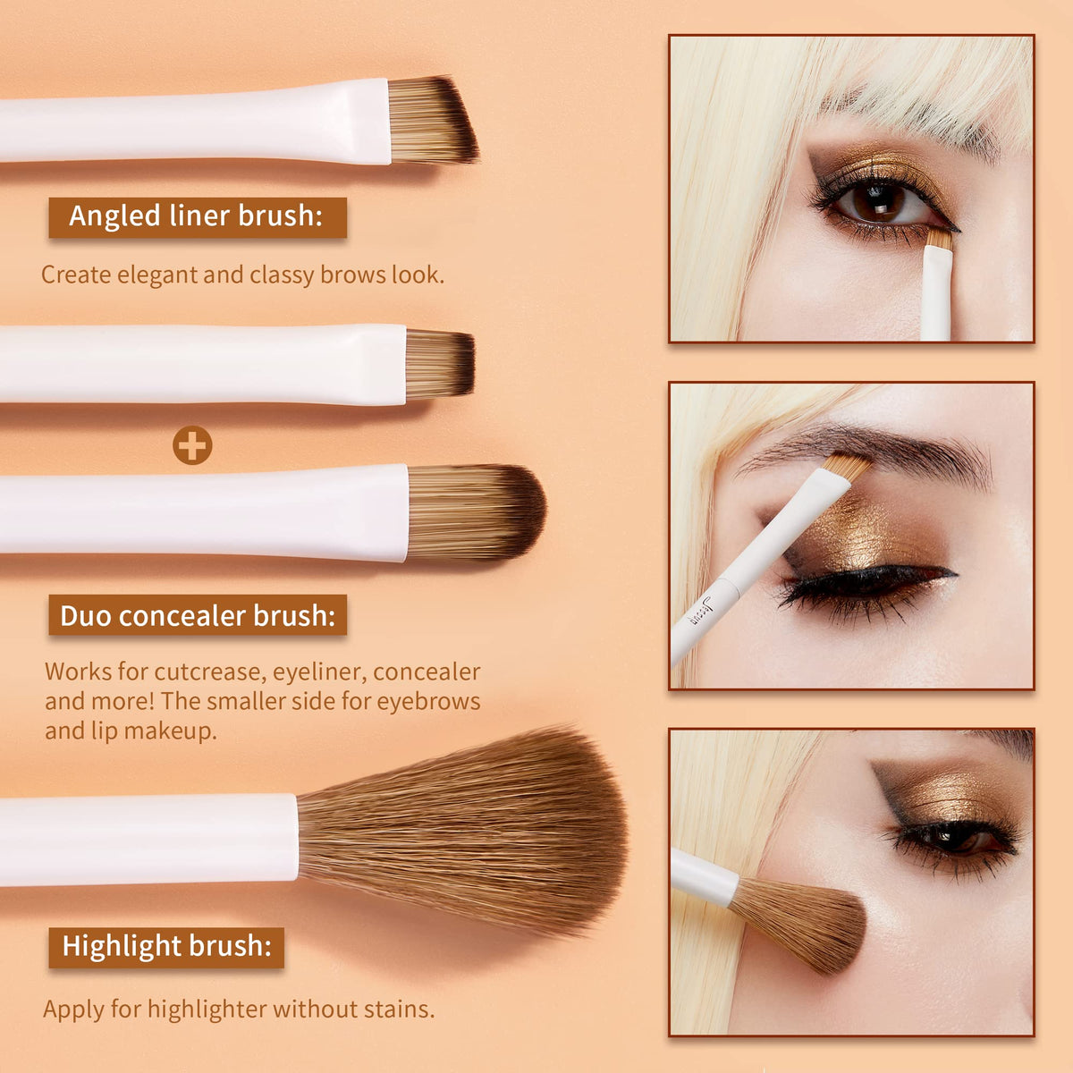Jessup highlight brush from 10Pcs Eye Makeup Brush Set