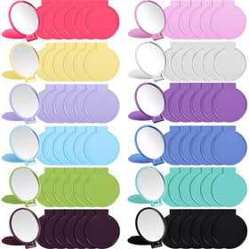 Jetec 240 pieces compact mirrors assorted colours front view
