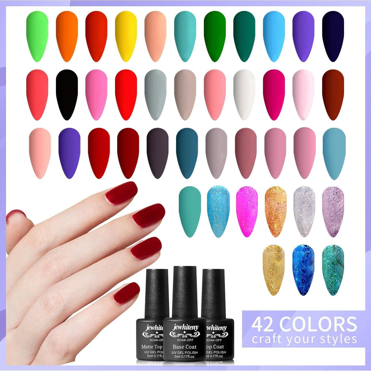 JEWHITENY Gel Nail Polish glossy top coat bottle