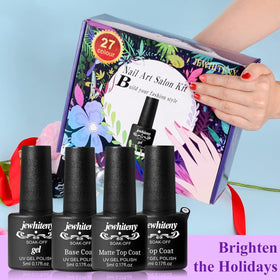 JEWHITENY gel nail polish set with colour swatches