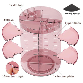 Jiavarry 360 Rotating Makeup Organizer in a lifestyle setting