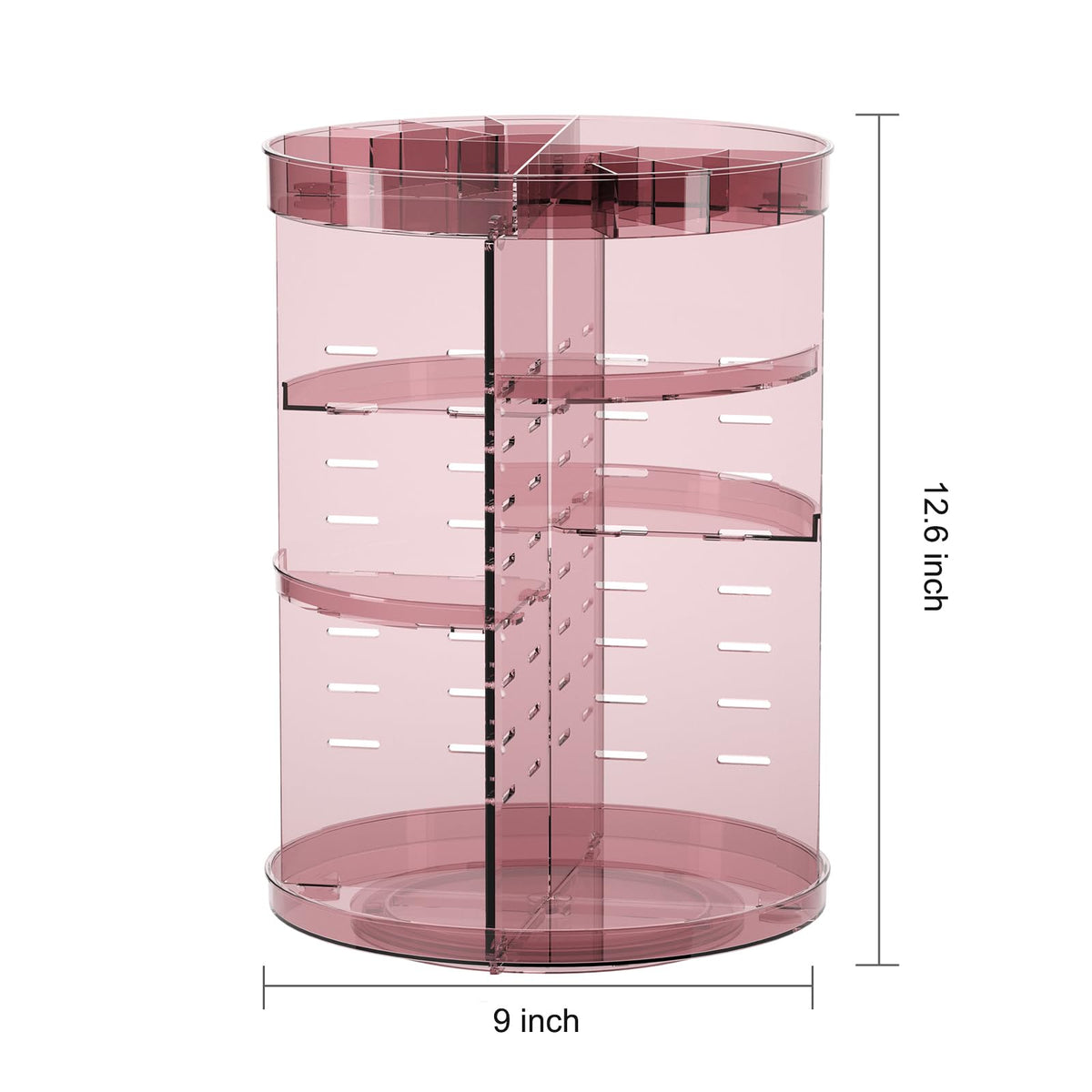 Jiavarry 360 Rotating Makeup Organizer with small accessories