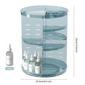 Jiavarry Rotating Makeup Organizer assembled with skincare products