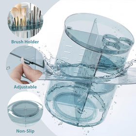 Jiavarry Rotating Makeup Organizer in a bathroom setting